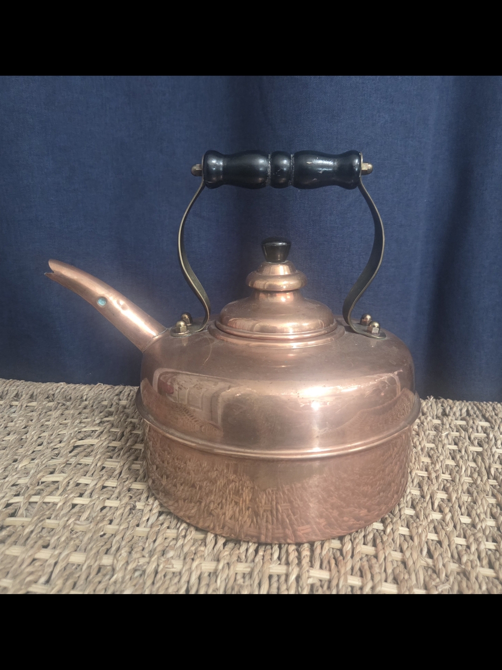 Simplex Patent Tea Kettle Solid Copper Made In England 400709-402190 Bin W